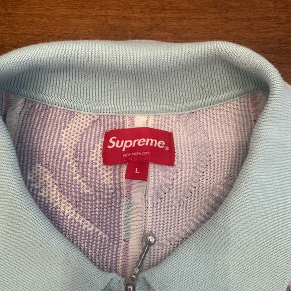 Supreme Pink and Yellow Polo Shirt with Retro Design - Picture 2 of 5
